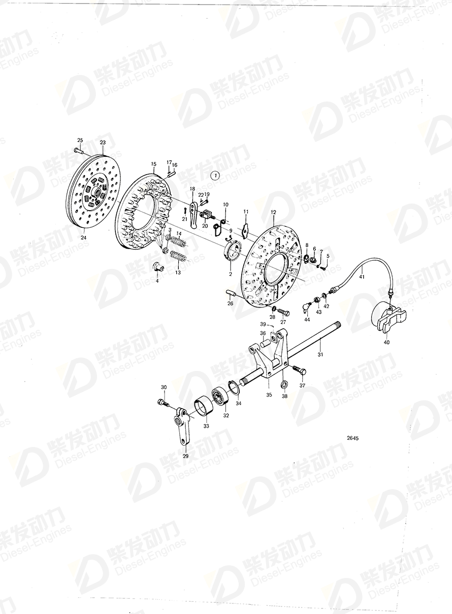 volvo penta Brace 382716 Drawing